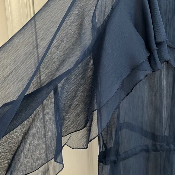 New SeeByChloe Blue Night Georgette Blouse - Picture 4 of 11